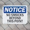 Signmission No Smocks Beyond This Point OSHA Notice Sign, Plastic, 10in W x 7in L, 2PK OS-2PACK-NS-P-710-L-14798 - alternate 7